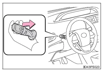 Toyota Prius - Funcionamiento de las luces y los limpiaparabrisas