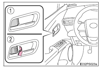 Toyota Prius - Apertura, cierre y bloqueo de las puertas