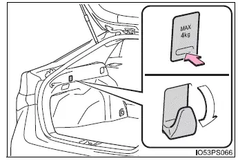 Toyota Prius - Utilización de los espacios de almacenamiento