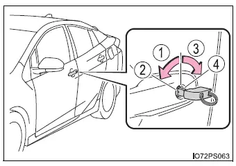 Toyota Prius - Pasos que deben realizarse en caso de emergencia