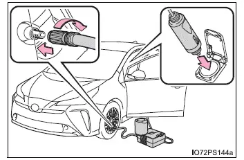 Toyota Prius - Pasos que deben realizarse en caso de emergencia