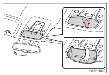 Toyota Prius - Utilización de los espacios de almacenamiento