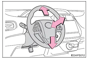 Toyota Prius - Ajuste del volante y de los espejos